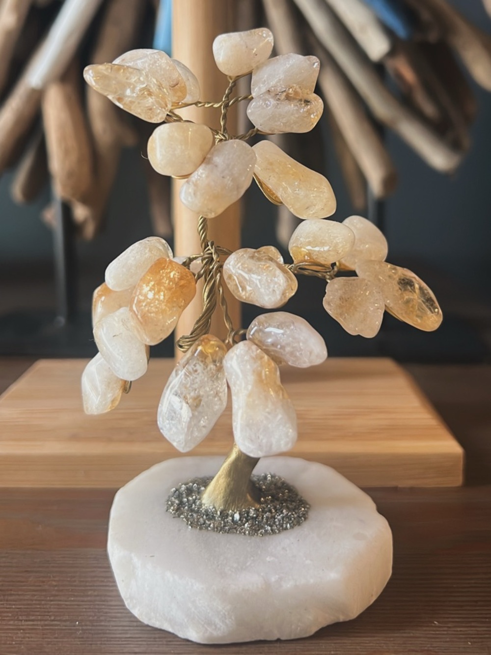 Handcrafted CITRINE Gemstone Mini Tree Home Accent